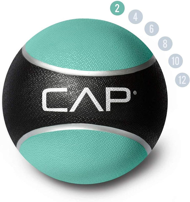 WF Athletic Supply Medicine & Exercise Ball - Durable Rubber & Consistent Weight Distribution; Comfort Textured Grip for Strength, Balance & Core Training, Multiple Choices Available