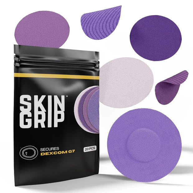Skin Grip Adhesive Patches Compatible with Dexcom G7 & Stelo CGM – Waterproof & Sweatproof Cover for Continuous Glucose Monitor Sensor, Stays Secure for 10-15 Days – 20 Pack, Camo