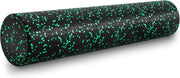 ProsourceFit High Density Foam Rollers 12 - inches Long, Firm Full Body Athletic Massage Tool for Back Stretching, Yoga, Pilates, Post Workout Muscle Recuperation, Black/Green