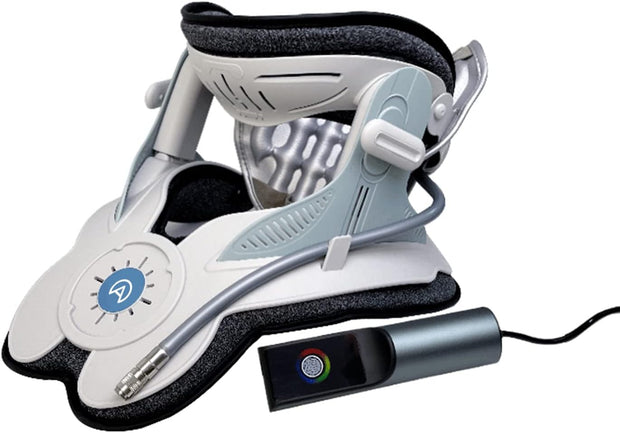 Neck Traction Device by Air Collar - Neck Stretcher - Cervical Traction Device - Neck & Shoulder Pain Relief - Stretcher Collar for Improved Spine Alignment - 2nd Generation (2nd Gen - Electric)