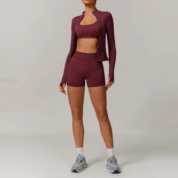 Sportswear Seamless Yoga Set 2/3PCS Gym Clothes Sportswear Yoga Suits For Women Fitness Set Tracksuits Sports Bra Gym Leggings