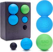RAD All-in Kit – Foam Roller Set for Whole Body Massage & Myofascial Release – 7-in-1 Kit with Roller Stick, Yoga Block, Massage Balls – Muscle Recovery Tools for Mobility & Flexibility