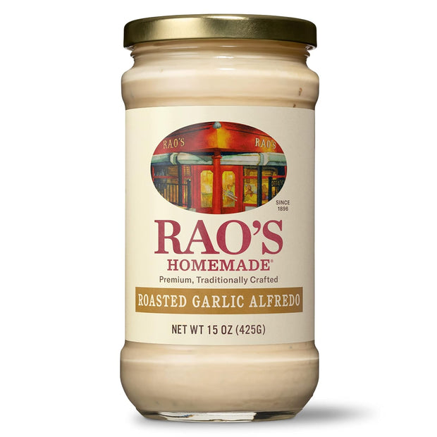 Rao's Homemade Alfredo Sauce 15 oz, Creamy Pasta Sauce, Premium Quality Blend of Parmesan & Romano Cheese, Cream and Butter