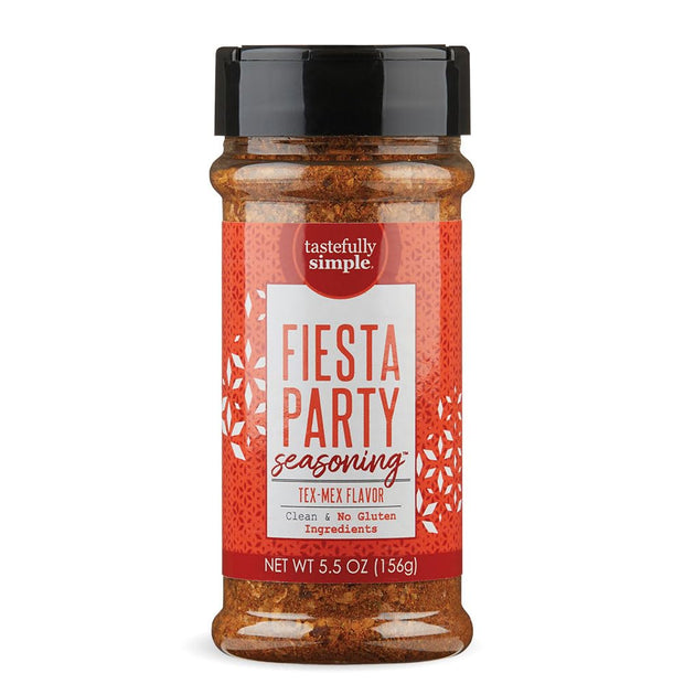 Tastefully Simple Fiesta Party Mexican Seasoning for Tacos, Fajitas, Enchiladas, Dips, and More, Clean, Keto, and Paleo, No MSG or Gluten Ingredients, 5.5 oz