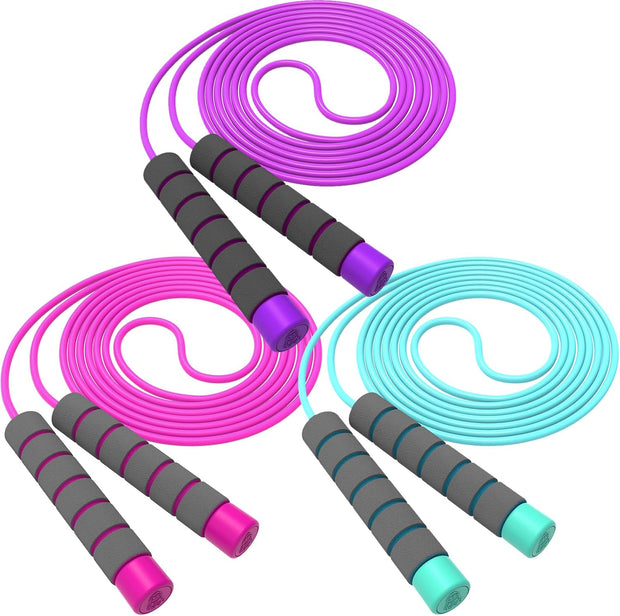 Jump Rope For Kids,Jump Rope Kids,Adjustable Soft Skipping Rope,Toddler Jump Rope With Skin-Friendly Foam Handles For Kids, Boys,Girls,Women, Men,Exercise Activity,Outdoor Fitness
