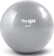 Yes4All Weighted Toning Balls for Exercise, Soft Medicine Balls for Exercise, Pilates, Yoga, Balance, Flexibility, 2-10lbs