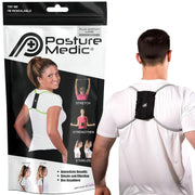 PRIMEKINETIX PostureMedic Dynamic Posture Brace for Neck and Back Support -For Enhanced Shoulder Alignment, Posture Improvement & Stretching- M(Blue)