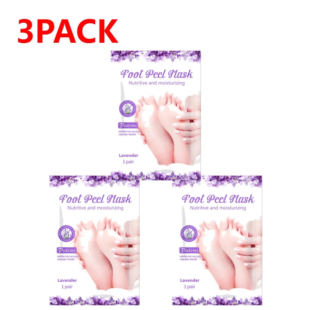 2-10PCS Exfoliating Foot Mask Foot SPA Pedicure Socks Remove Dead Skin Whitening Heels Feet Peeling Anti-Cracked Foot Skin Care