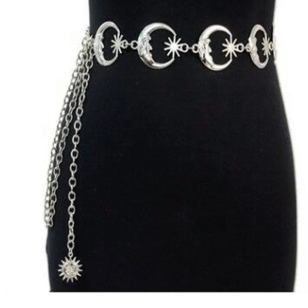 New Fashion Luxury Designer Brand Metal Waist Chain Dress Belts Metal Belt for Women