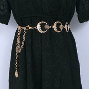New Fashion Luxury Designer Brand Metal Waist Chain Dress Belts Metal Belt for Women