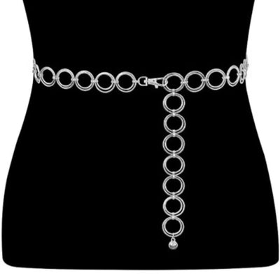 New Fashion Luxury Designer Brand Metal Waist Chain Dress Belts Metal Belt for Women