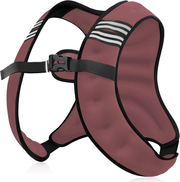 Weighted Vest Men or Women - 5/10/15/20/25/30lbs Weights with Reflective Stripe, Weighted Vest for Workout Equipment for Strength Training Running - Walking Weight Loss