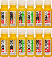 +GNGR Immunity Booster Organic Ginger and Turmeric Shot - Cold Pressed Ginger Shots with Turmeric, Cayenne Pepper, Orange, Lemon for All Natural Immune & Digestive Support (2 Oz, Pack of 12)