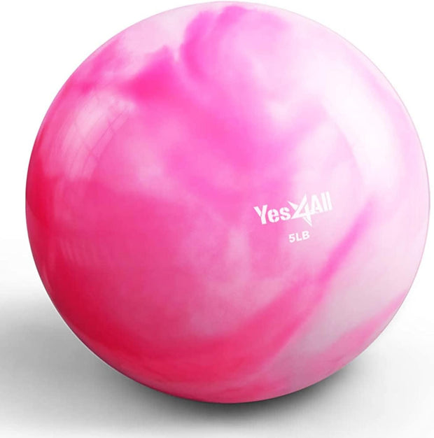 Yes4All Weighted Toning Balls for Exercise, Soft Medicine Balls for Exercise, Pilates, Yoga, Balance, Flexibility, 2-10lbs