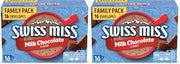 Swiss Miss Hot Cocoa Drink Mix, Milk Chocolate Flavor, Family Pack, 16 ct