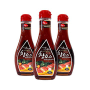 Woori Cham Sauce, Korean BBQ Soy Sauce, #1 Steak Sauce in Korea, Magic Sauce for Korean BBQ, Kalbi, Bulgogi, and Pickles, 참소스 (10.6Oz, 1) (1 Pack)