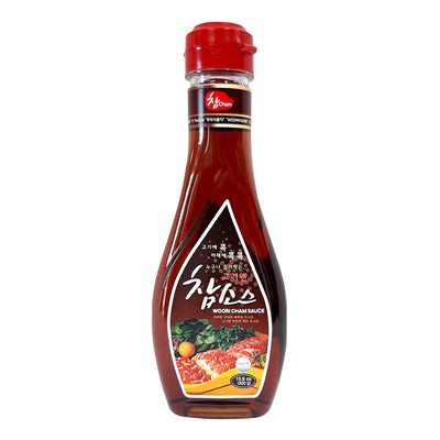 Woori Cham Sauce, Korean BBQ Soy Sauce, #1 Steak Sauce in Korea, Magic Sauce for Korean BBQ, Kalbi, Bulgogi, and Pickles, 참소스 (10.6Oz, 1) (1 Pack)