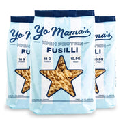 Yo Mama's Foods High Protein High Fiber 3 Variety Pasta (Fusilli, Penne and Elbow) | (3) 10.6 Ounce Bags. | Plant Based, Low Glycemic, and Gluten Free with Clean Ingredients