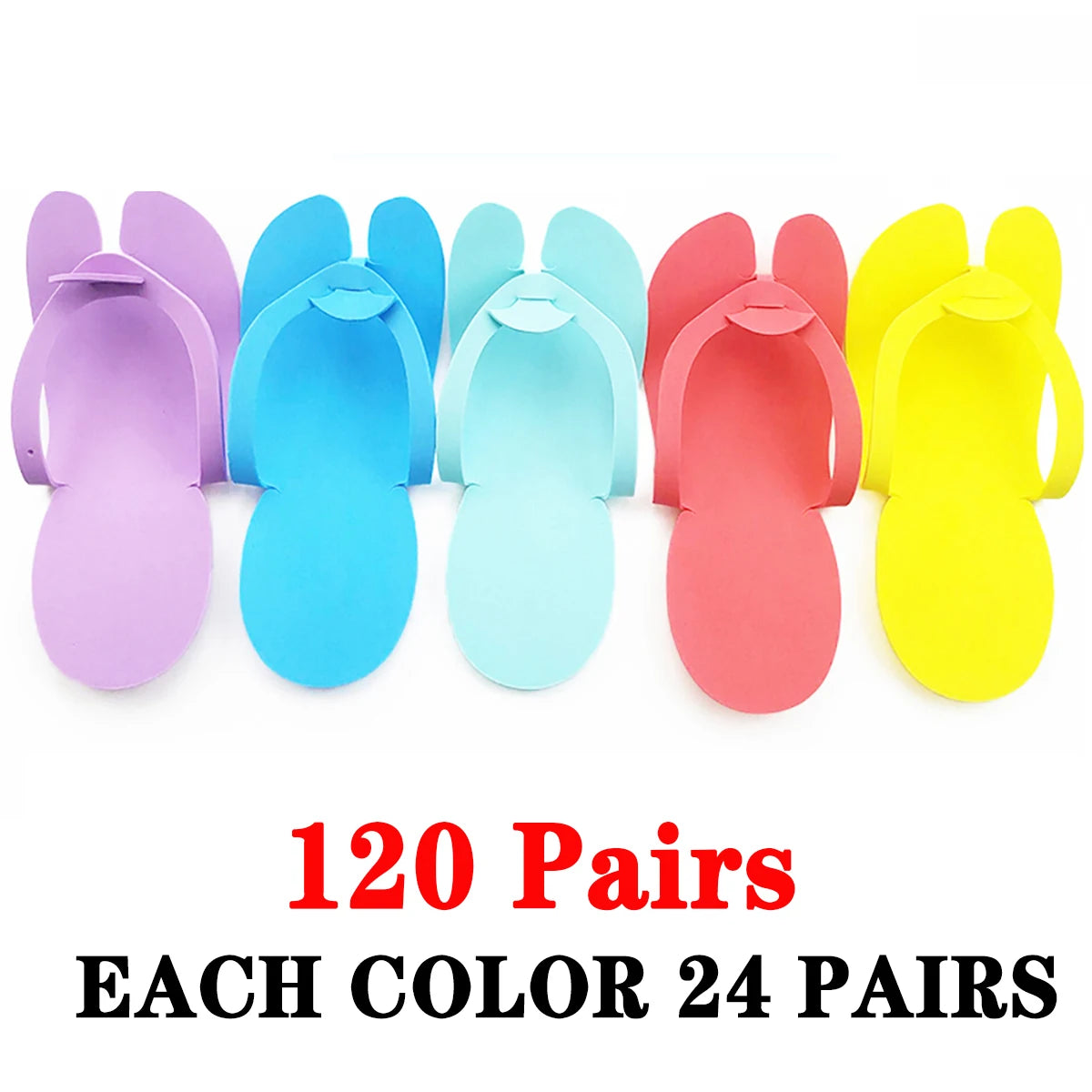 120Pairs Disposable nail art slippers beauty salon 2.5mm EVA foam hotel travel slippers