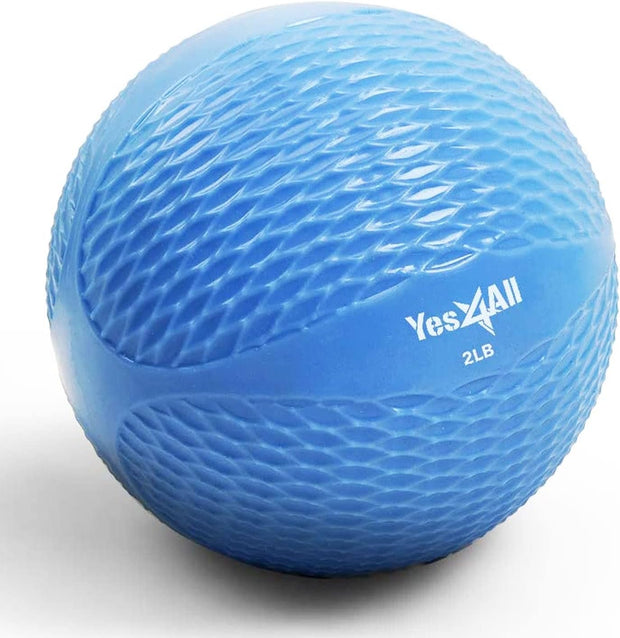 Yes4All Weighted Toning Balls for Exercise, Soft Medicine Balls for Exercise, Pilates, Yoga, Balance, Flexibility, 2-10lbs
