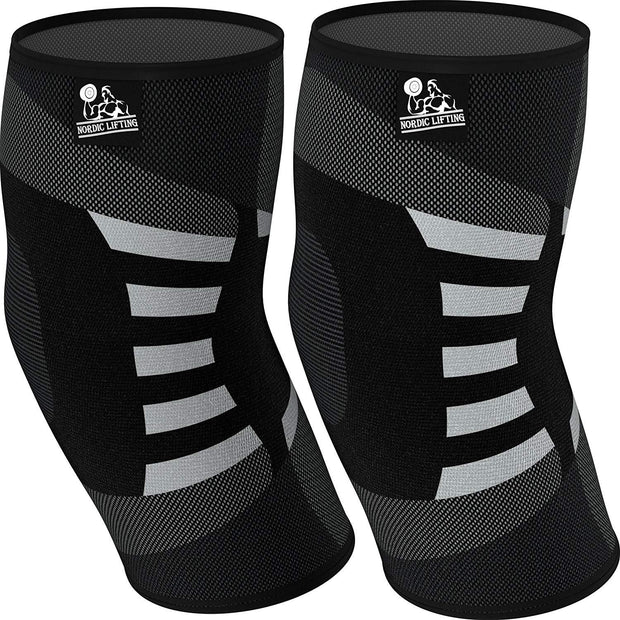 Nordic Lifting Elbow Compression Sleeves (1 Pair) – Support for Pain Relief, Tendonitis, Golfer’s & Tennis Elbow Recovery