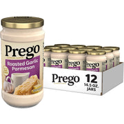 Prego Alfredo Pasta Sauce with Roasted Garlic and Parmesan Cheese, 14.5 oz Jar