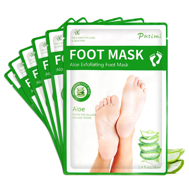 1-10Pcs Exfoliating Foot Mask Foot Spa Pedicure Socks Removing Dead Skin Whitening Heels Peeling Anti Cracked Foot Skin Care