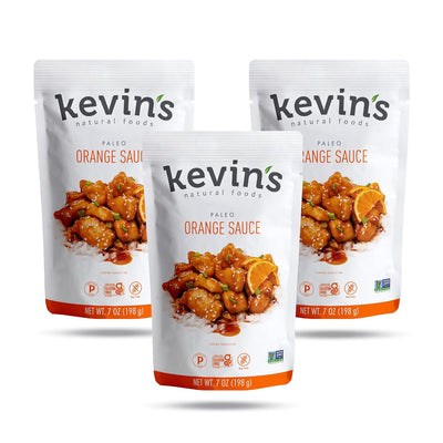 Kevin's Natural Foods Orange Sauce - Keto and Paleo Simmer Stir-Fry Sauce, Gluten Free, No Preservatives, Non-GMO - 3 Pack
