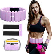 Silicone Adjustable Weighted Belt for Men & Women – DIY Weighted Walking & Exercise Belt with Removable Weights – Gym, Strength Training, Yoga, Hiking – Free Weight Adjustment for Wrist & Ankle