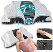 Pain Relief Cervical Pillow for Neck Support,Adjustable Ergonomic Pillow Cozy Sleeping,Odorless Orthopedic Memory Foam Pillows,Contour Bed Pillow for Side Back Stomach Sleeper