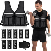 Prodigen Adjustable Weighted Vest, 0-10 lb/0-12 lb/0-18 lb Weight Vest for Women and Man with 8 Removable Sandbag and Pocket | Weighted Vest for Walking, Running, Weight Loss, Strength Training