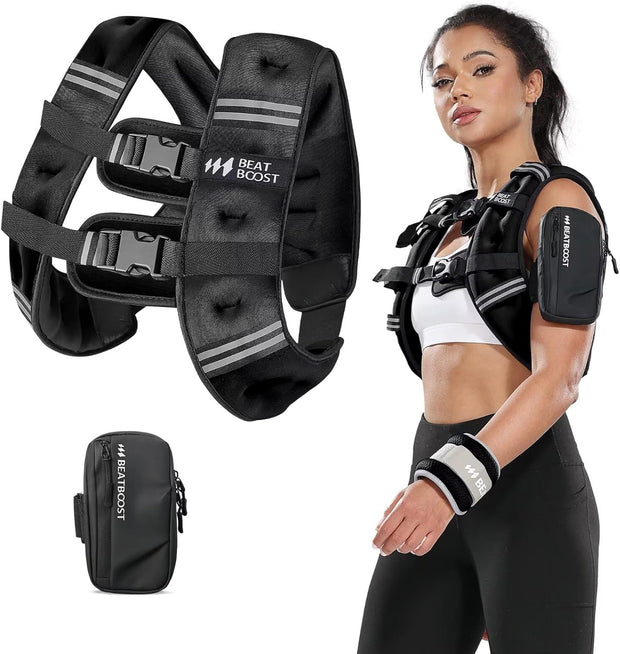 Weighted Vest Woman 5 12 15 20 25 30 lb Weight Vest with Ironsand for Walking Strength Training Running Workout