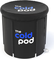 The Cold Pod Insulated Cold Plunge Tub Bundle - 85Gal Ice Bath Round Tubs with Energy Saving Multi-Layer Cover - Chiller Compatible&Silver Reflective