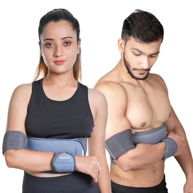 Wonder Care Left Right Shoulder Immobilizer Arm Sling Elastic Brace for Clavicle Collar Bone Dislocation Subluxation Shoulder stabilizer Compression Brace After Rotator Cuff Surgery