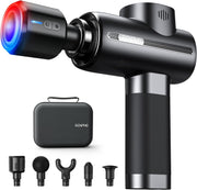 RENPHO Massage Gun Deep Tissue with Heat and Cold Head, Handheld Muscle Massager Therapy with Carry Case, Percussion Body Masajeador for Men Women Athletes Back Upgrade, Active Thermacool