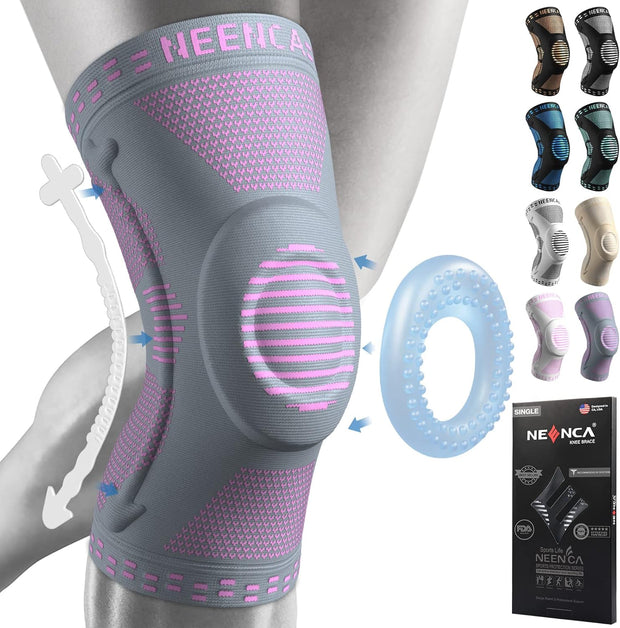 NEENCA Professional Knee Brace for Pain Relief, Medical Knee Support with Patella Pad & Side Stabilizers, Compression Knee Sleeve for Meniscus Tear, ACL, Joint Pain, Runner, Workout - FSA/HSA Eligible