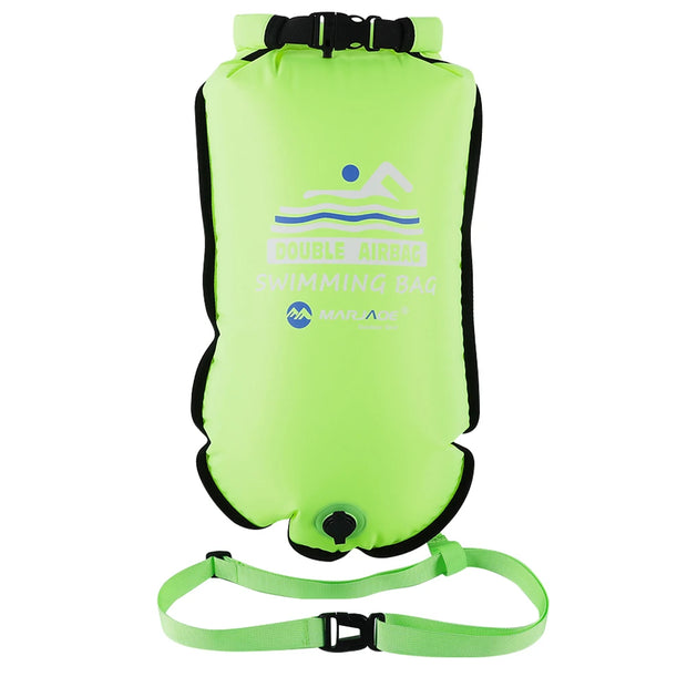 PVC Swimming Bucket Dry Bag Tow Float Dry Bag Double Air Bag Waterproof Double AirBags For Swimming Pool Open Water Sport Tools