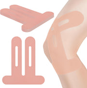 Kinesiology Tape for Knees, 10 Count Knee Tape for Knee Pain Relief Pre Cut, Latex Free Knee Tape, Support Muscles and Joints, Knee Kinesiology Tape Pre Cut, Waterproof and Elastic (Black)