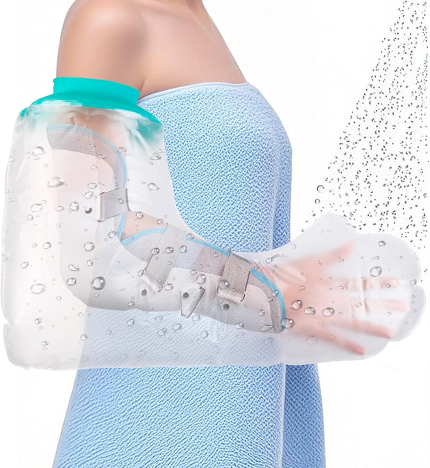 Waterproof Leg Cast Cover for Showering, Reusable Shower Sleeve for Lower Leg After Surgery, Watertight Non-Slip Adult Fracture Protector Bag, Water Proof Medical Covers for Calf/Ankle/Wound/Bandages