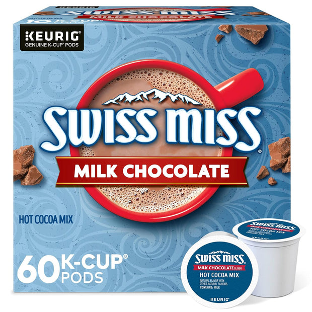 Swiss Miss Milk Chocolate Hot Cocoa, Single-Serve Keurig K-Cup Pods, Hot Chocolate, 44 Count