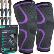 Modvel Compression Knee Brace for Women & Men, 2-Pack Knee Brace for Running Knee Pain, Knee Support Compression Sleeve, Workout Sports Knee Braces for Meniscus Tear, ACL & Arthritis Pain Relief