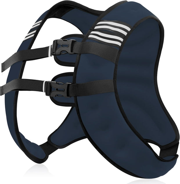 Weighted Vest Men or Women - 5/10/15/20/25/30lbs Weights with Reflective Stripe, Weighted Vest for Workout Equipment for Strength Training Running - Walking Weight Loss