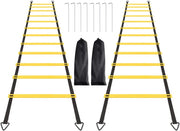 1/2/4 Pack 12 Rungs Agility Ladder Set, Training Ladder with Steel Stakes and Carry Bag for Soccer, Speed Fitness Feet Training