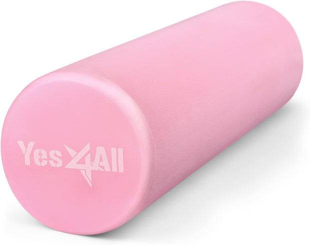 Yes4All EVA Firm Foam Roller for Back - Round Back Roller for Exercise, Yoga & Pilates 12/18/24/36 inch