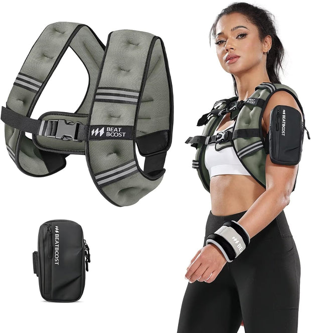 Weighted Vest Woman 5 12 15 20 25 30 lb Weight Vest with Ironsand for Walking Strength Training Running Workout