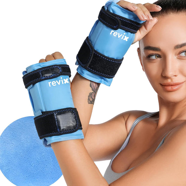 REVIX Wrist Ice Pack Wrap for Carpal Tunnel, Reusable Gel Ice Pack for Hand Relaxation, Cold Compress, Enhancing Comfort and Soothing Fatigue, 1Pack