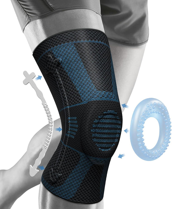 NEENCA Knee Brace for Knee Pain Relief, Medical Knee Support with Patella Pad & Side Stabilizers, Compression Knee Sleeve for Meniscus Tear, ACL, Arthritis, Joint Pain, Runner, Sport- FSA/HSA APPROVED