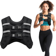 Weighted Vest for Woman Men, 6lb/8lb/12lb/16lb/20lb/30lb Weight Vest with Reflective Stripe, Weight Vests Adjustable for Walking, Weight Loss, Training, Running