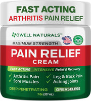 Owell Naturals Deep Penetrating Pain Relief Cream– Maximum Strength Formula for Joints & Muscles – Fast-Acting Comfort for Back, Knees, Hands, Legs & More, 14 oz