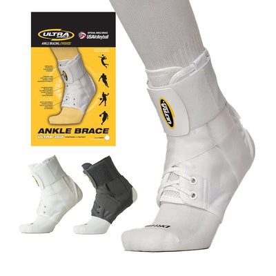 Ultra 360 Lace-Up Ankle Brace Featuring Adjustable Support with Figure-8 Straps to Reduce Ankle Pain and Speed Recovery. Orthopedic Grade Construction for Everyday Wear and Durability for Sports.